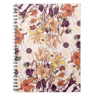 Blommigt Light Raster Illustration Anteckningsbok