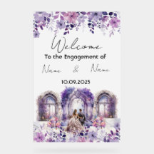 Blommigt lila Akrylatisk Förlovning