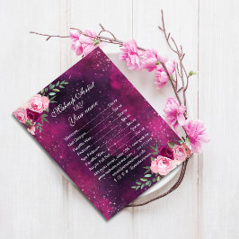 Blommigt Lila Eggplant Mystical Pris List-flygare Flygblad