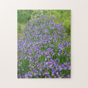 Blommigt Lila Iris Garden Pussel