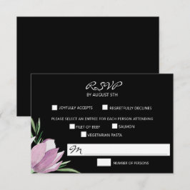 Blommigt Lila Magnolia Watercolor OSA Kort