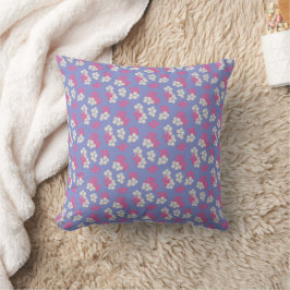 Blommigt Lila Mönster Cushion Kudde