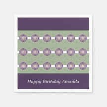 Blommigt Lila och Grönt