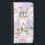 Blommigt Lila Parfym Flaska Plånboksfodral För Samsung Galaxy S5<br><div class="desc">Lila periwinkle och blommigtar är bakgrunden till detta klassiska parfym flaska-mönster. Etiketten på flaska har en ställe för er personliga begynnelse. Från en rad personliga produkter från Chessies Bra Design.</div>