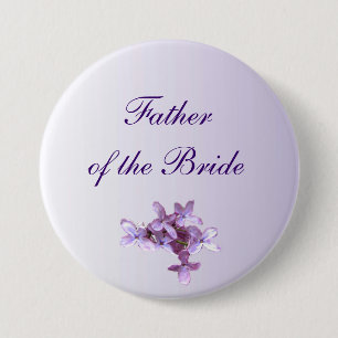 Blommigt Lilac Flowers Bröllop Far i Bride Pin Knapp