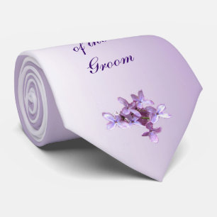 Blommigt Lilac Flowers Bröllop Farfar of Groom Slips