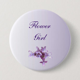 Blommigt Lilac Flowers Bröllop Flower Girl Pin Knapp