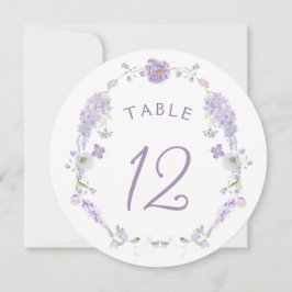 Blommigt Lilac Lavender Bordsnummer för andningsom
