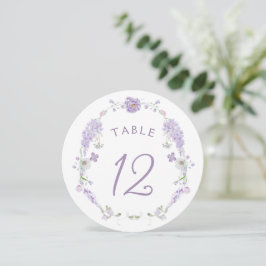 Blommigt Lilac Lavender Bordsnummer för andningsom