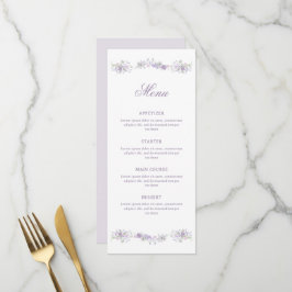 Blommigt Lilac Lavender Classic Meny