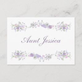 Blommigt Lilac Lavender-platskort