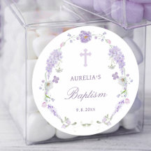 Blommigt Lilac Lavender Utandning Baptism