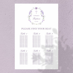 Blommigt Lilac Lavender Utandningspassage Sittdiag Poster