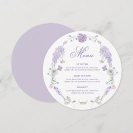 Blommigt Lilac Lavender WAN Menu Meny