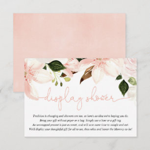 Blommigt lilies rosa , blommigt visning dusch tilläggskort
