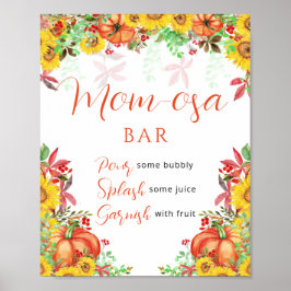 Blommigt lilla pumpa Mamma-osa pub Poster