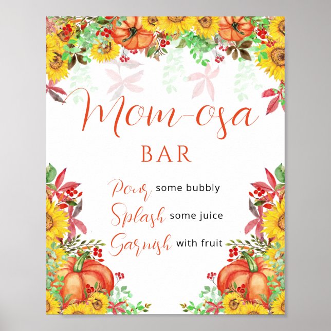 Blommigt lilla pumpa Mamma-osa pub Poster (Framsidan)