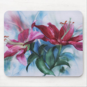 Blommigt Lily Artistic Mousepad Musmatta