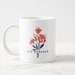 Blommigt Lily Coffee Mugg. Skina ljus inspiration Jumbo Mugg