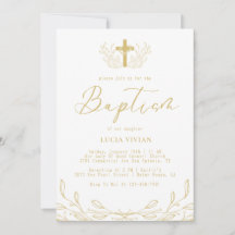 Blommigt Line Golden Kor-minimalistisk baptism