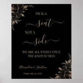 Blommigt Linjer Plocka ett säte som inte är ett si Poster