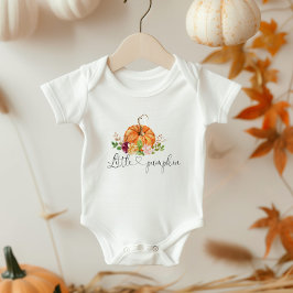 Blommigt, liten pumpa baby-dydräkt t shirt