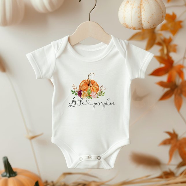 Blommigt, liten pumpa baby-dydräkt t shirt (Skapare uppladdad)