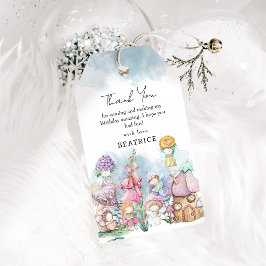 Blommigt Little Älvors Birthday Tack Favoriter Presentetikett