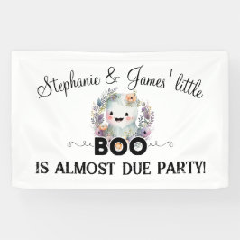 Blommigt Little Boo Halloween Baby Shower Banner