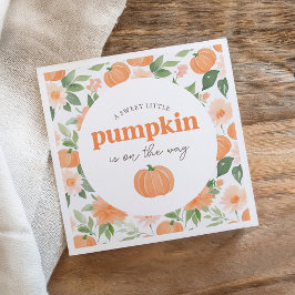 Blommigt Little Pumpkin Baby Shower Pappersservett