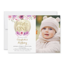 Blommigt Little Pumpkin Girls 1st Birthday Photo