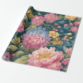 Blommigt Ljusfärgade blommor Presentpapper