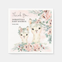  Blommigt Llama Mamma Eucalyptus Baby Shower