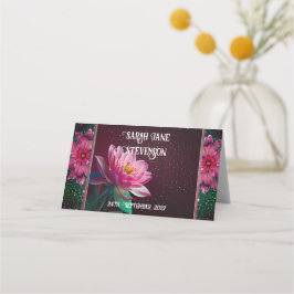 Blommigt Lotus Bröllop Suite | Starry Night Romant Placeringskort