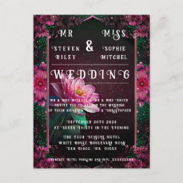 Blommigt Lotus Bröllop Suite | Starry Night Romant Vykort