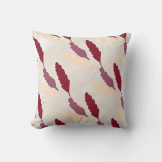 Blommigt Löv Burgundy and Cream Kudde