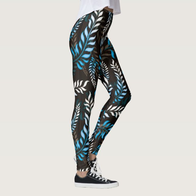 Blommigt Löv Leggings (Höger)