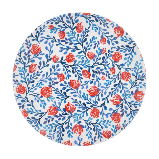 Blommigt Löv: Sömlös natur Mönster (Framsidan)