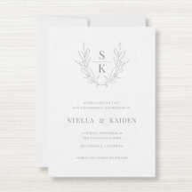 Blommigt Löv Teckning Modern Bröllop spara datum i