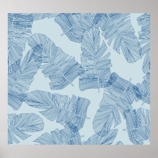 Blommigt Lövs: Illustrationer av Vintage Line. Poster