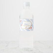 Blommigt Luftballong Baby Shower Blue Pojke