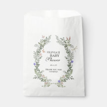 Blommigt Lush Wildblommor Boho Baby Shower Tack