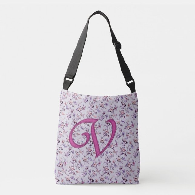 Blommigt Luxury Monogram V Axelväska (Framsida)