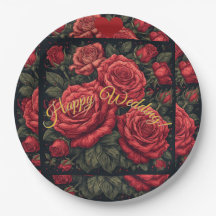 Blommigt "Lycklig Bröllop" Anpassningsbar Pappra T