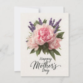 Blommigt "Lycklig Mors dag" Hälsning Vykort