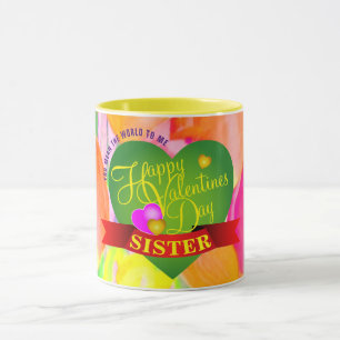 Blommigt Lycklig Valentineser Mugg