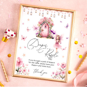 Blommigt Magic Fairy Garden Diaper Raffle Poster