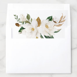 Blommigt Magnolia Neutralt Beige Watercolor Elegan