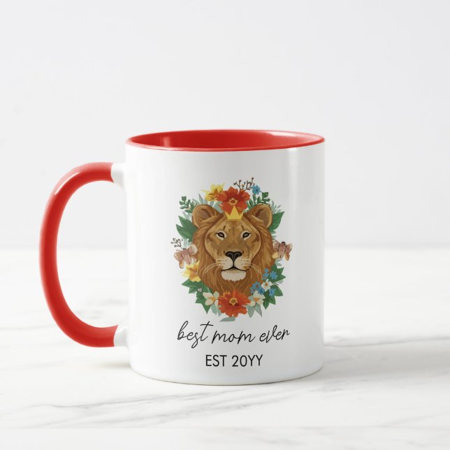 Blommigt Majestic Lioness Mugg (Vänster)