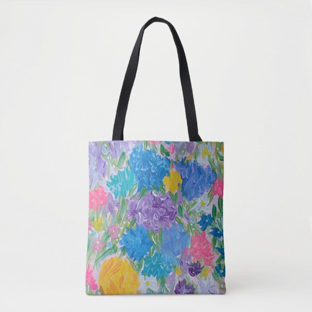 Blommigt Majesty Tote Bag Tygkasse (Framsida)